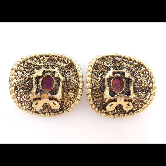 Musi Other 95s Vintage Musi Xl Gold Rhinestone Shoe Clips Poshmark